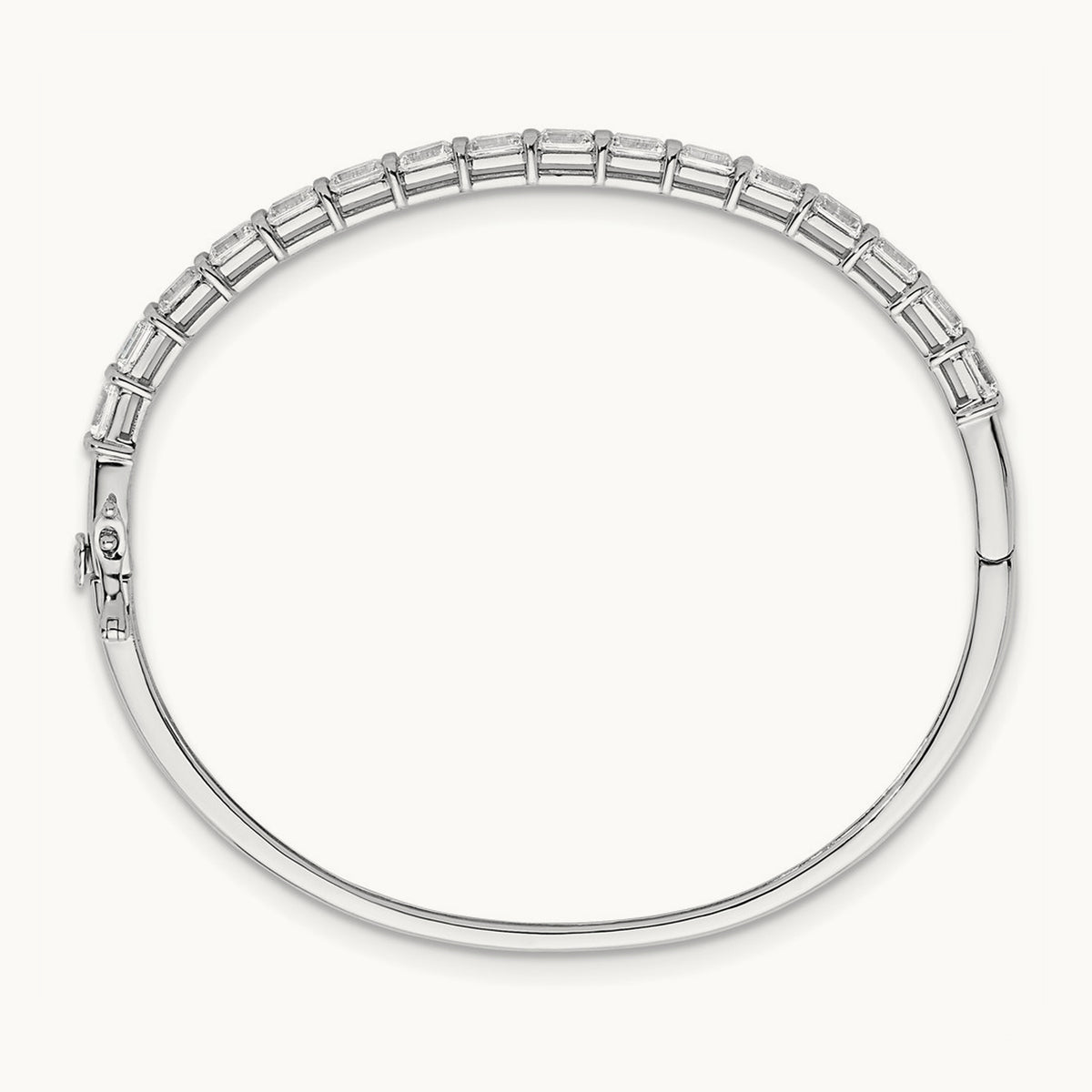 Bangle, 3.25 ct tw Lab-Grown Diamond — 14K White Gold