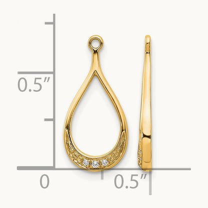 Diamond Earring Jackets — 14K Yellow Gold