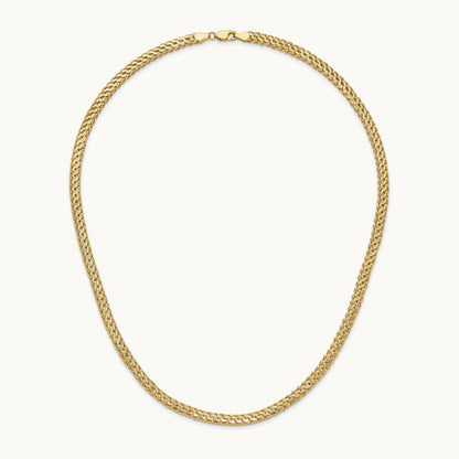 Polished Fancy D/C Link Necklace, 14K
