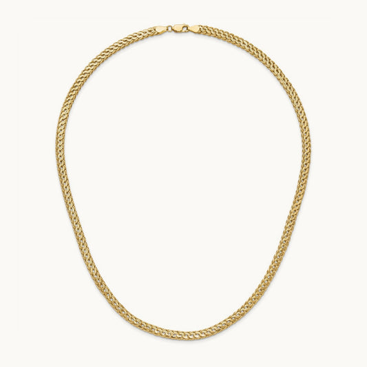 Polished Fancy D/C Link Necklace, 14K