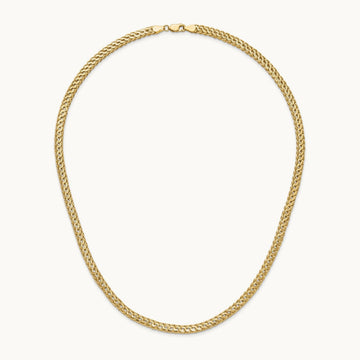 Polished Fancy D/C Link Necklace, 14K