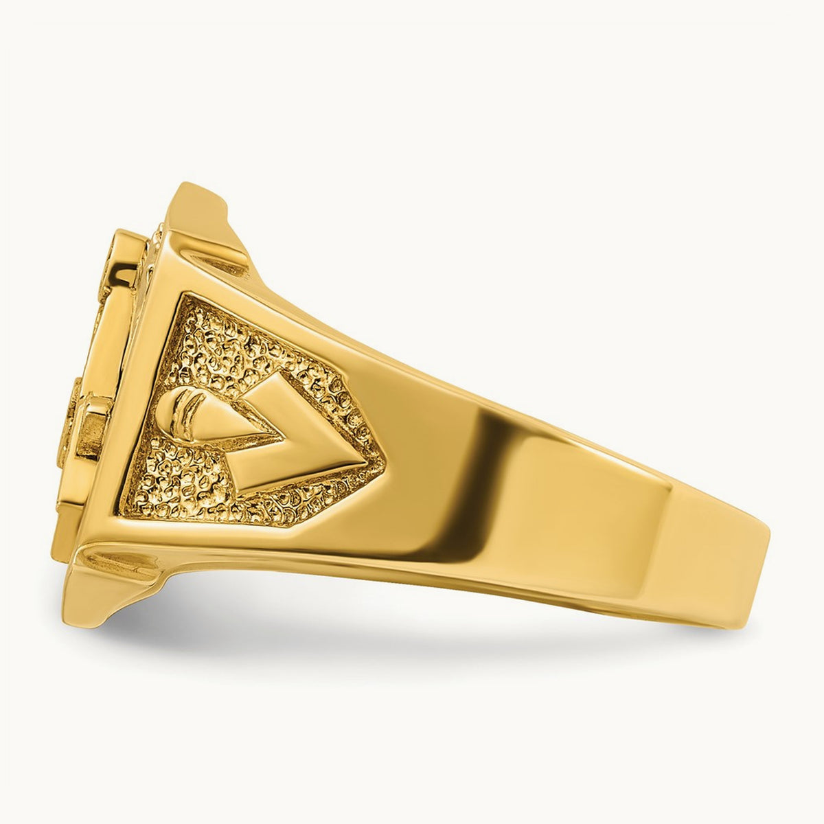 14ktt IBGoodman Men's Textured Blue Lodge Master Masonic Ring