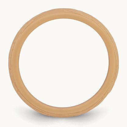 Silicone Sand/Tan 5.70mm Wood Grain Pattern Band