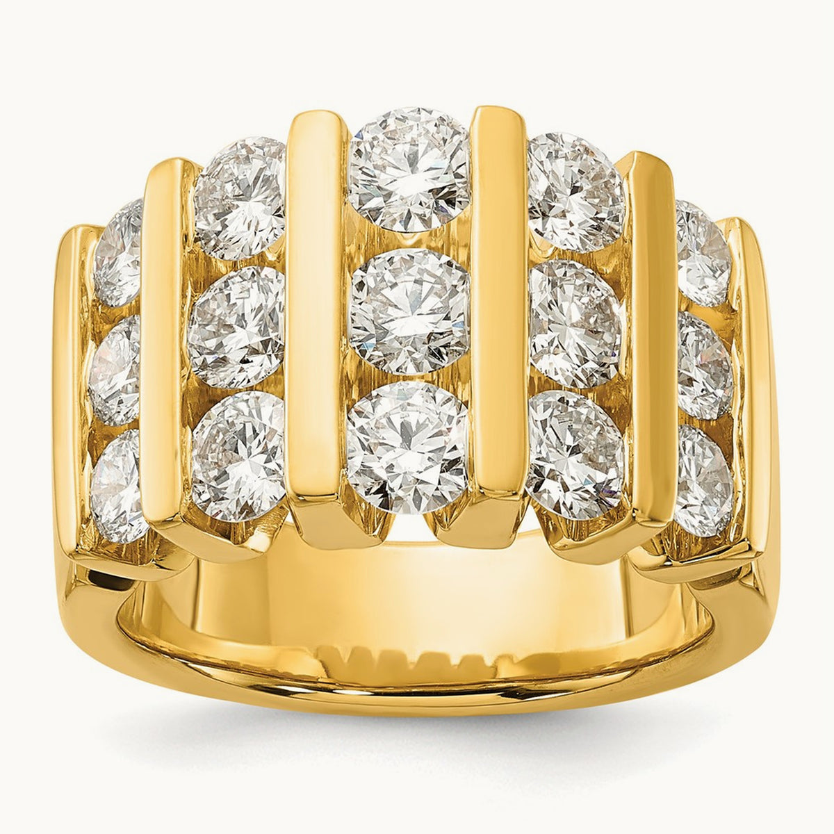 Fashion Band, 1.00-3.00 ct tw Lab-Grown Diamond — 3 ct, 14K Yellow Gold