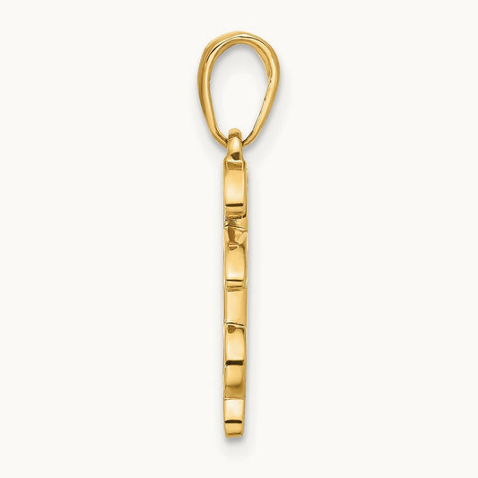 D/C Heart It's A Boy Pendant, 14K with White Rhodium