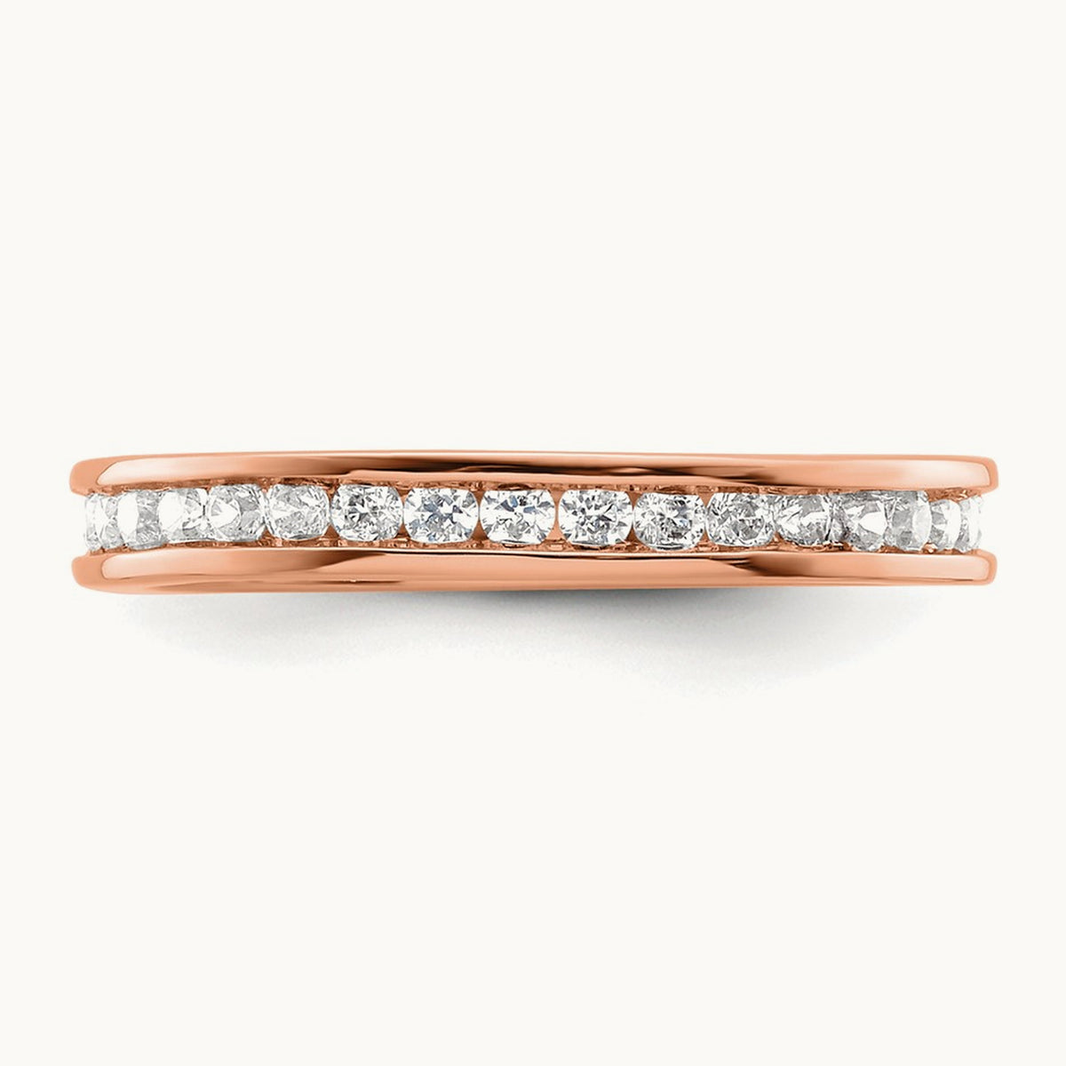 Channel Set Eternity Band, 0.50-1.00 ct tw Lab-Grown Diamond — 1/2 ct, 14K Rose Gold