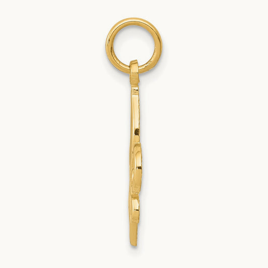 Fleur De Lis Charm — 14K Yellow Gold