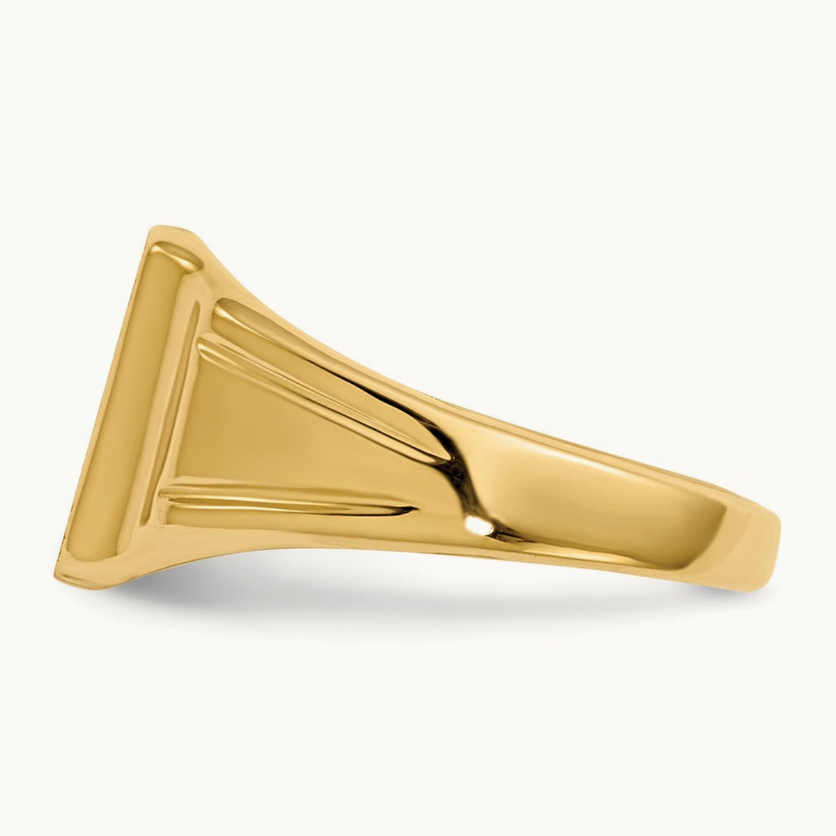 7.5x9mm Closed Back Signet Ring, 14K