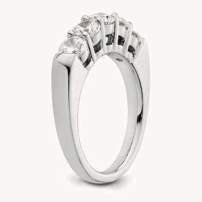 5-Stone Diamond Band, 14K White Gold