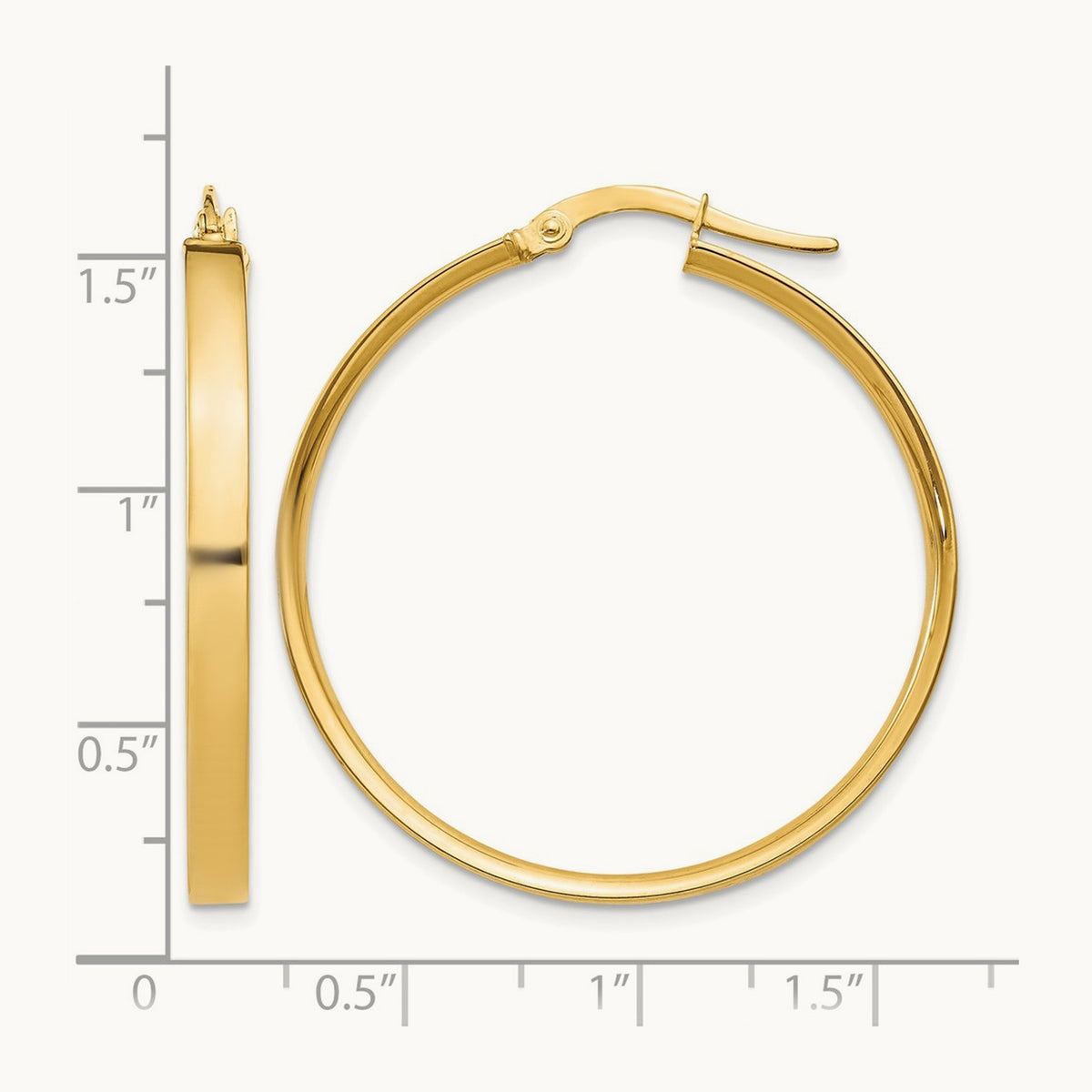 XL Hoop Earrings — 14K Yellow Gold