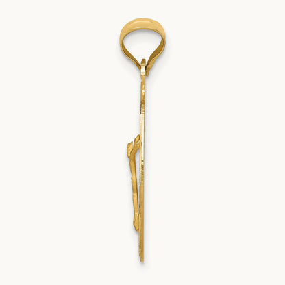 Polished Diamond-cut Corpus Oval Pendant — 25.5mm