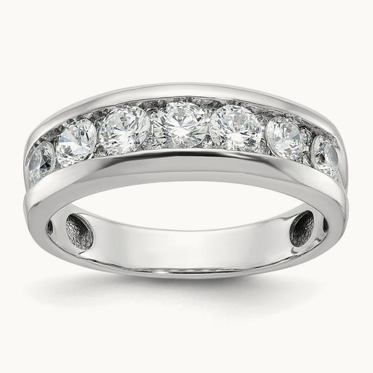 IBGoodman Men's Polished 1ct. Diamond Ring, 14K White Gold