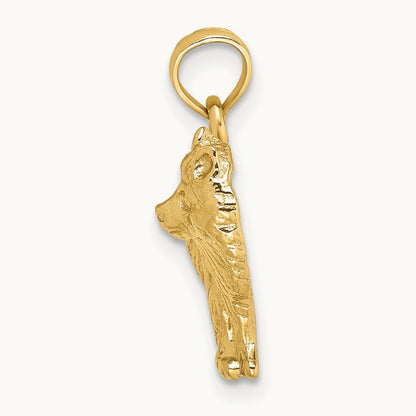 Polished Pomeranian Dog Charm, 14K