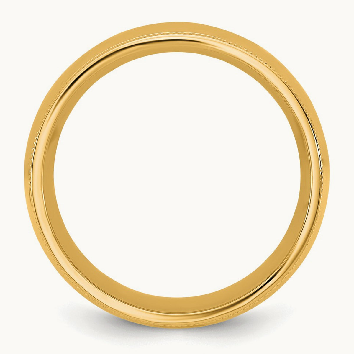 Milgrain Comfort Fit Band — 14K Yellow Gold, 8mm