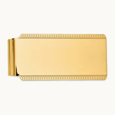 Men's High Polish Money Clip, 14K