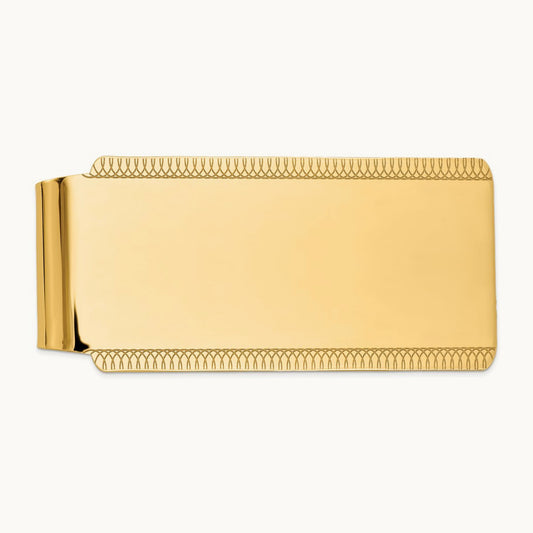 Men's High Polish Money Clip, 14K