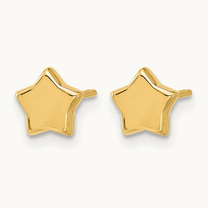 Polished Stars Post Earrings, 14K — Leslie's