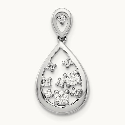 Cluster Teardrop Pendant, 0.20 ct tw Lab-Grown Diamond