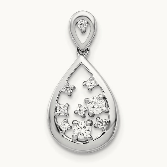 Cluster Teardrop Pendant, 0.20 ct tw Lab-Grown Diamond
