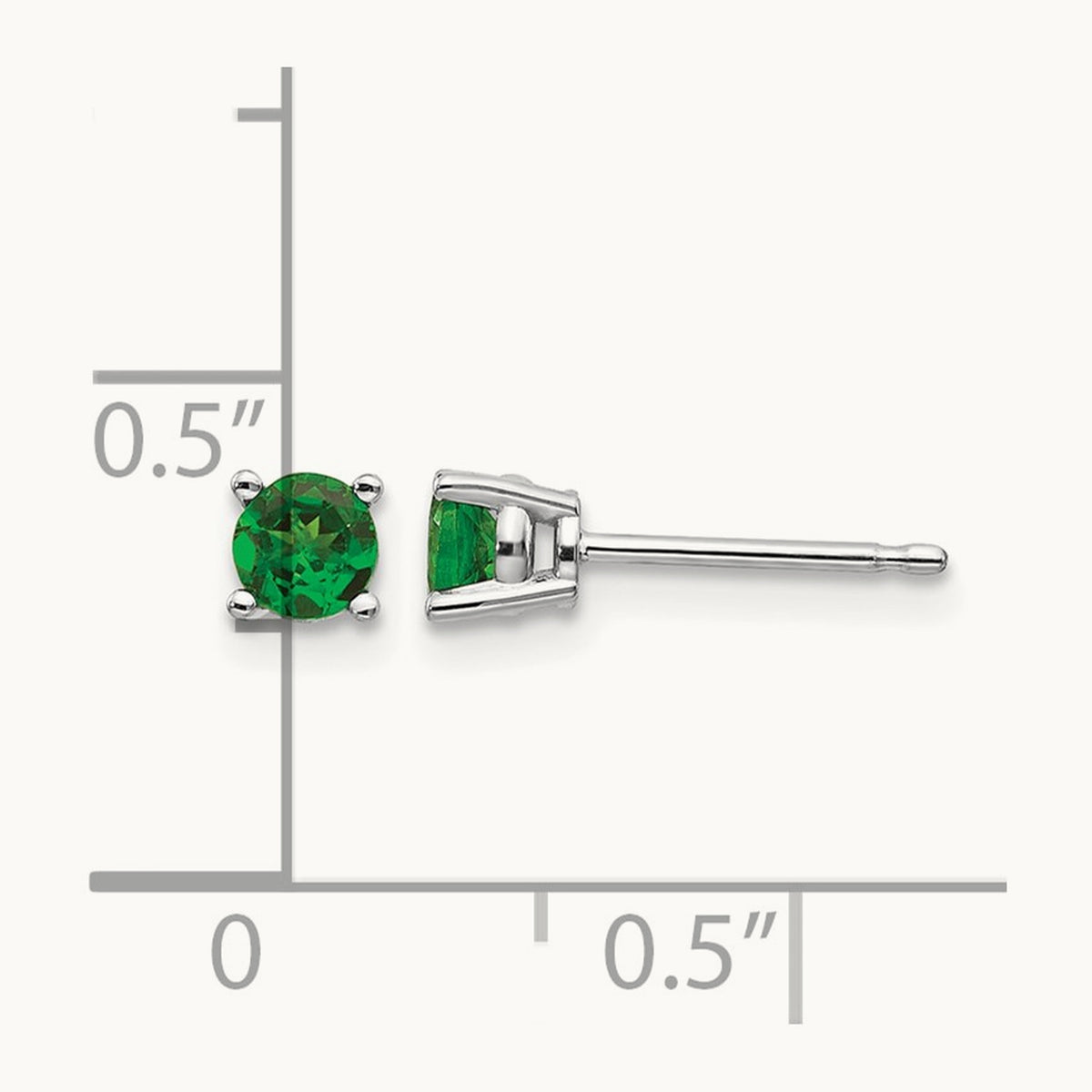 Tsavorite Earrings, 14K White Gold