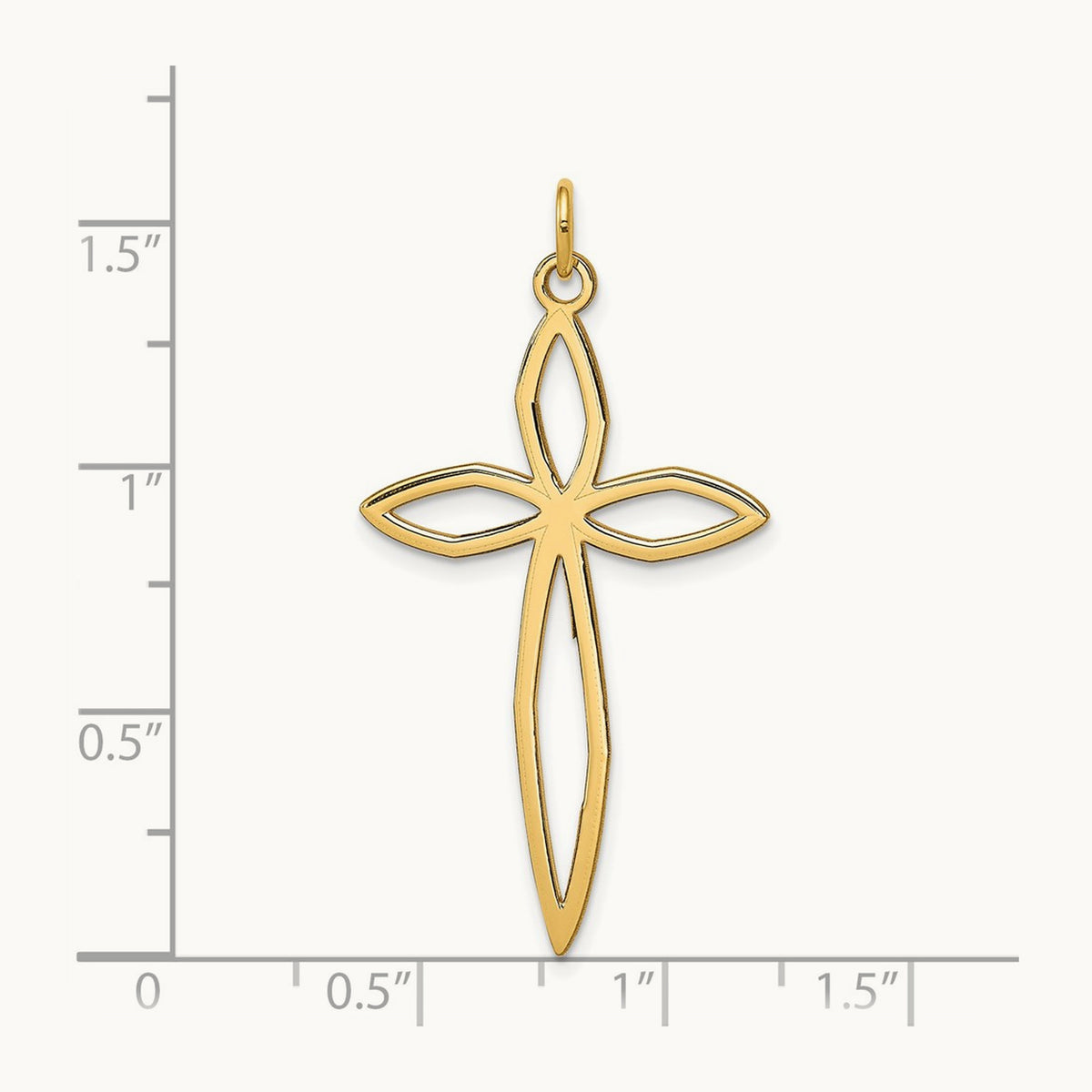 Laser Designed Passion Cross Pendant — 39mm