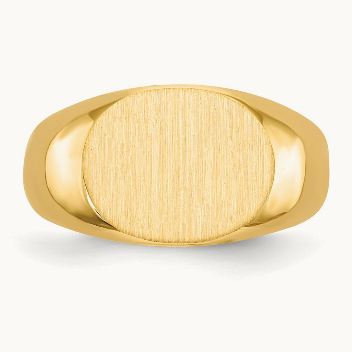 12.5x9. Closed Back Signet Ring, 5mm, 14K