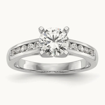 Semi-Mount Peg Set Engagement Ring, 0.20 ct tw Lab-Grown Diamond