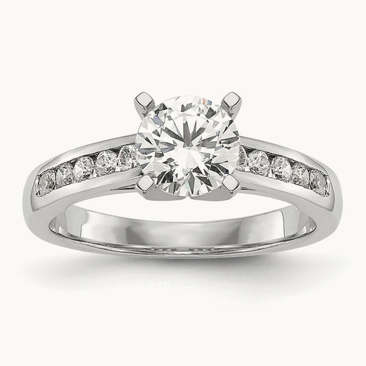Semi-Mount Peg Set Engagement Ring, 0.20 ct tw Lab-Grown Diamond