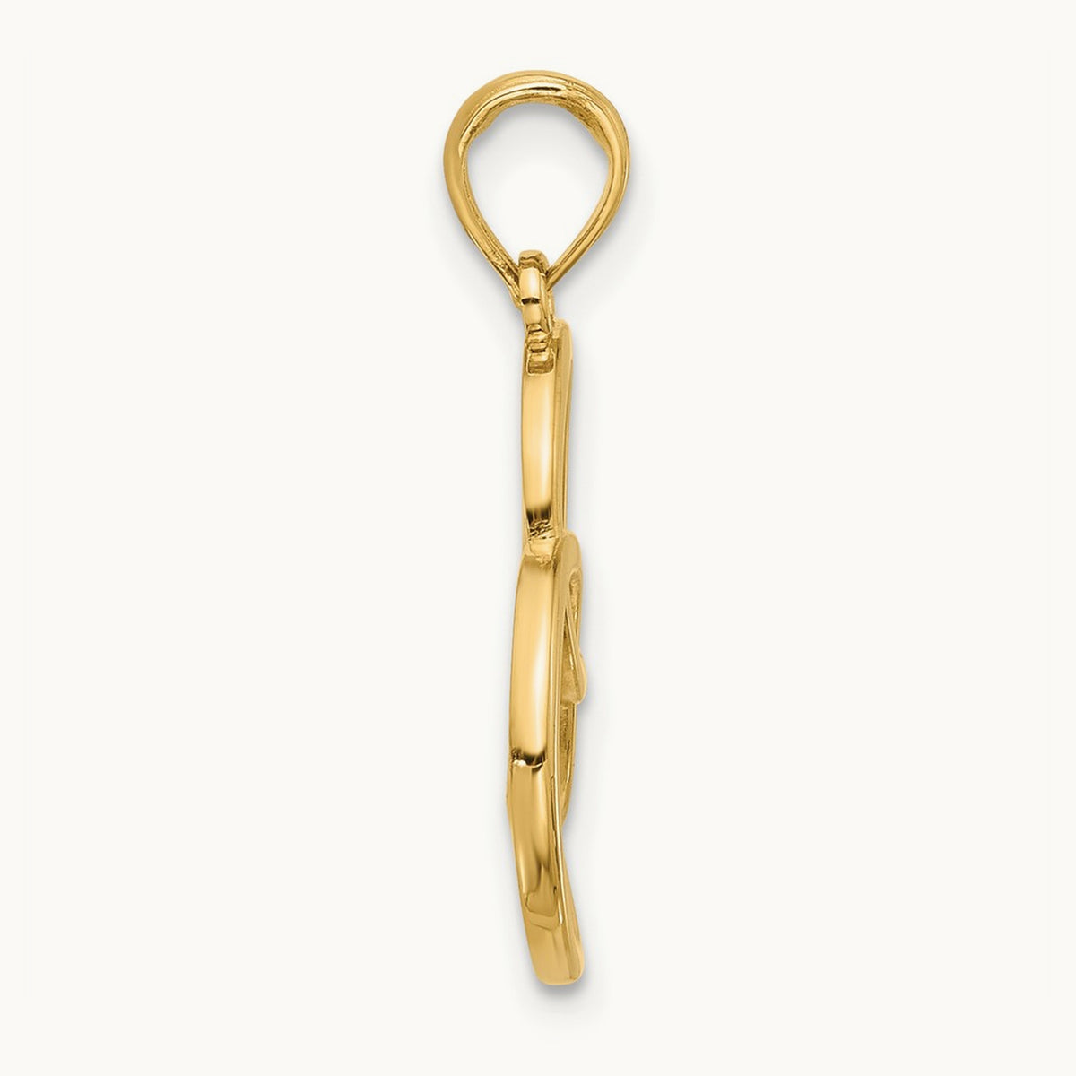 Fancy Heart Charm, 14K
