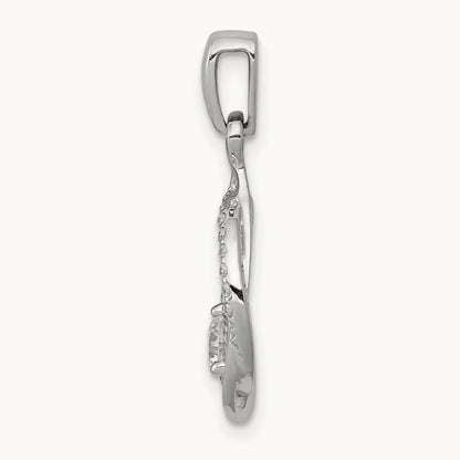 Circle and Teardrop Pendant, 0.25 ct tw Lab-Grown Diamond