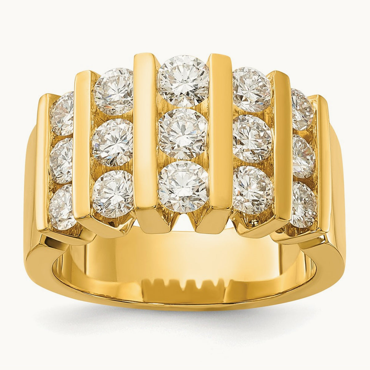 Fashion Band, 1.00-3.00 ct tw Lab-Grown Diamond — 2 ct, 14K Yellow Gold