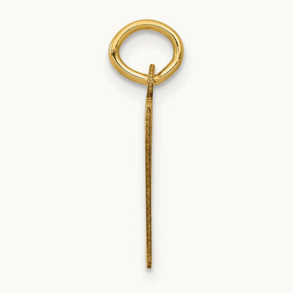 Small Elongated Number 97 Charm, 14K