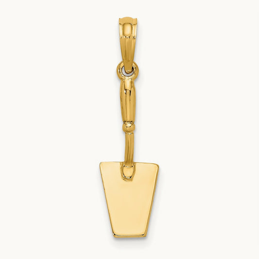3-D Concrete Tool Spatula Charm, 14K
