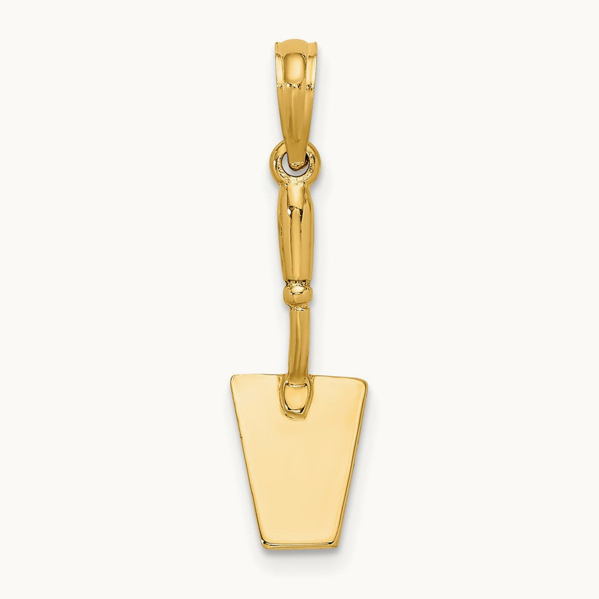 3-D Concrete Tool Spatula Charm, 14K
