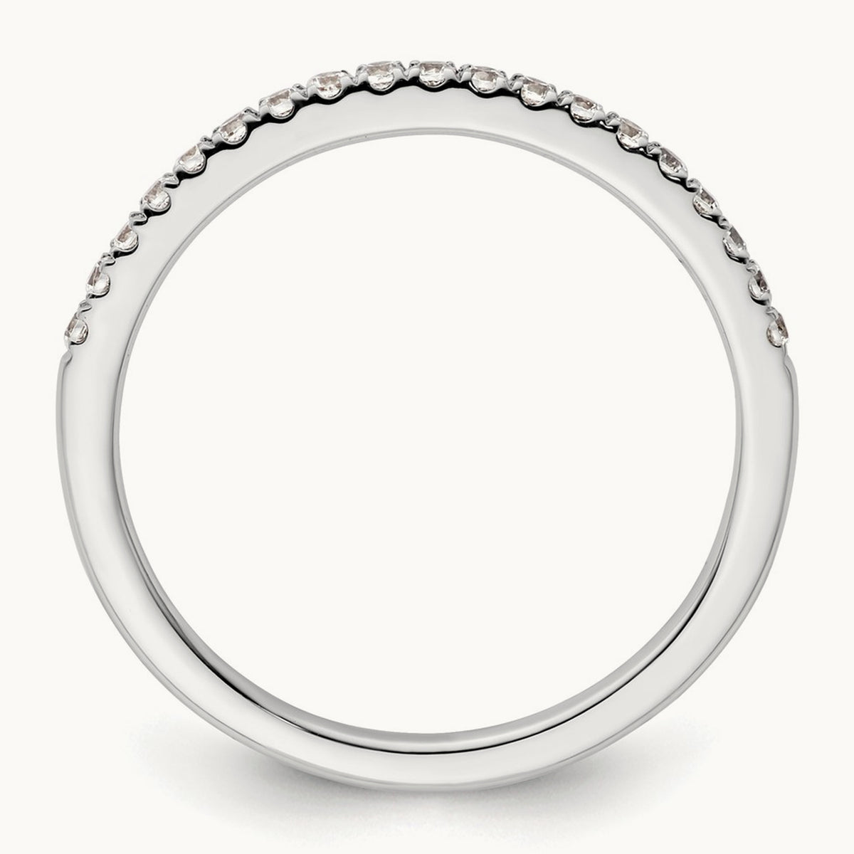 Diamond Wedding Band, 14K White Gold