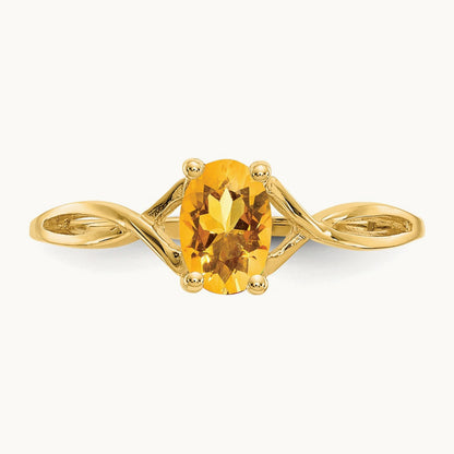 Citrine Birthstone Ring, 14K
