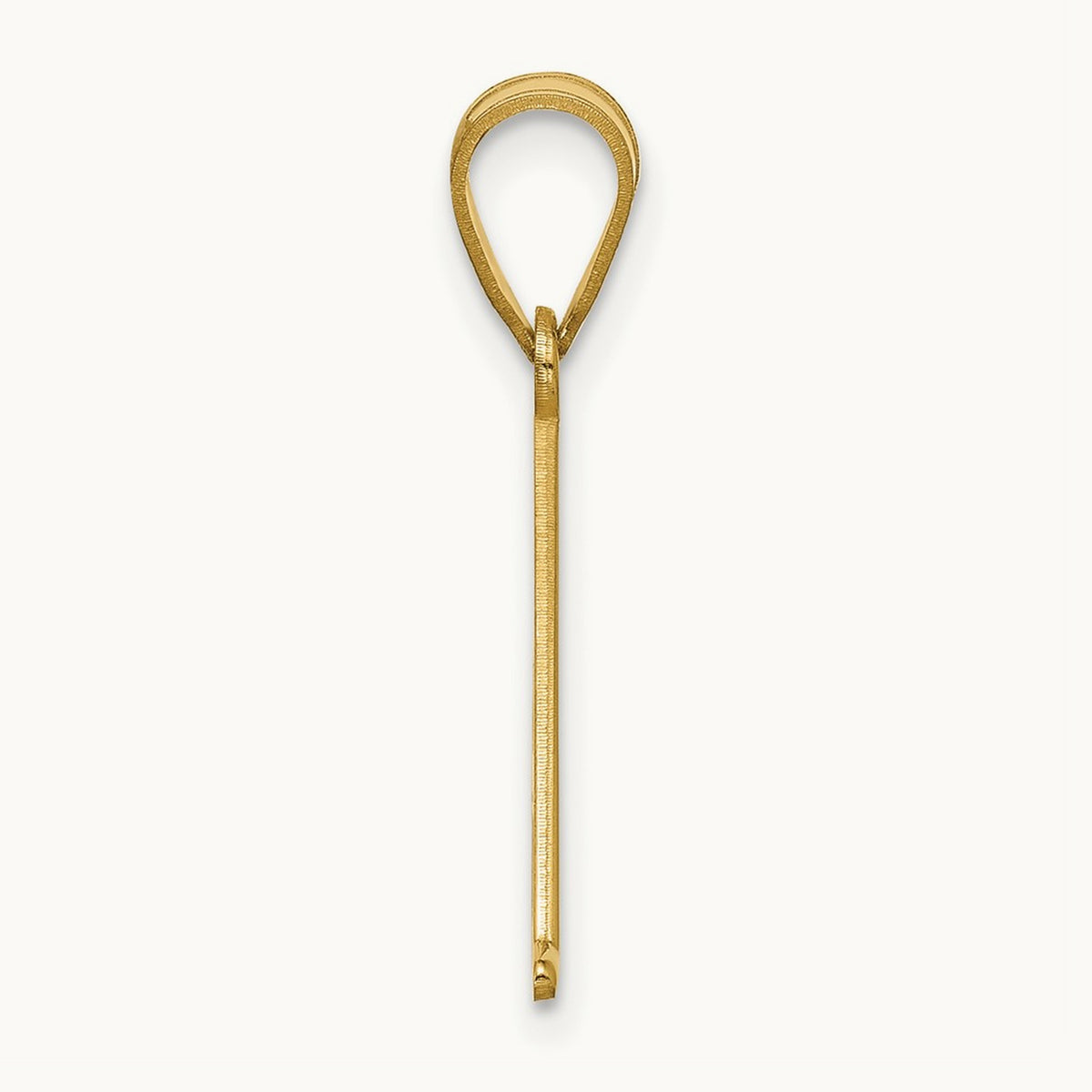 Line Epoxy Initial Pendant, 14K Yellow Gold