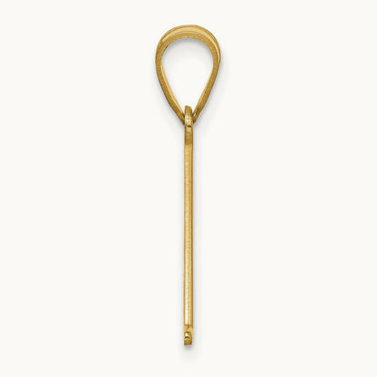 Line Epoxy Initial Pendant, 14K Yellow Gold