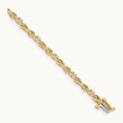 Fancy Link Tennis Bracelet, 0.50 ct tw Lab-Grown Diamond