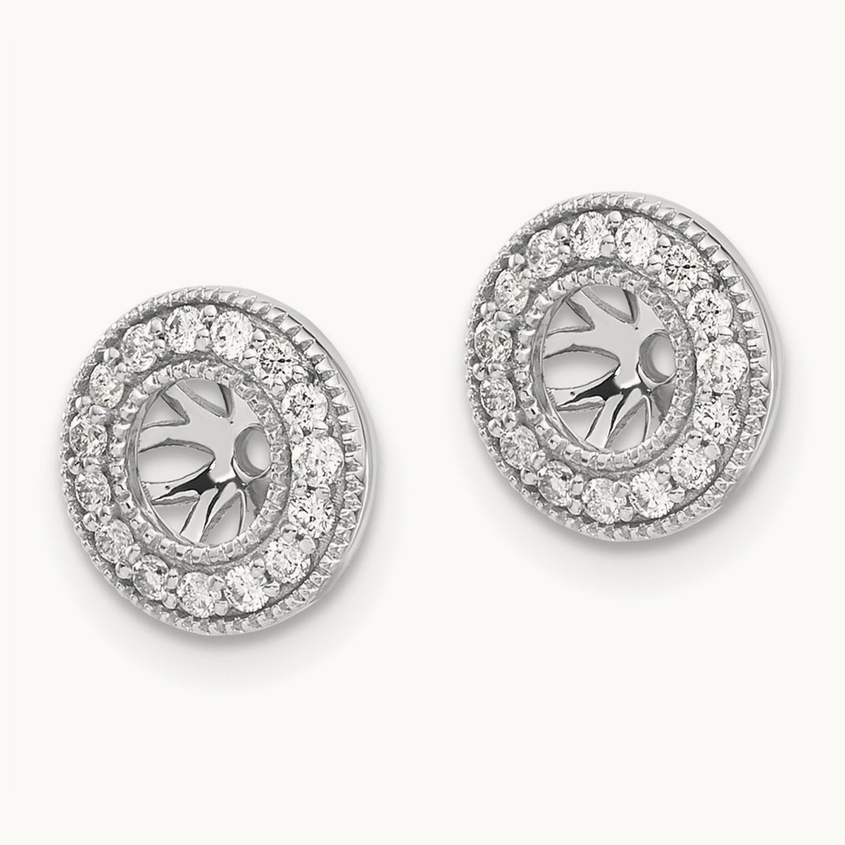 Diamond Earring Jackets — 14K White Gold