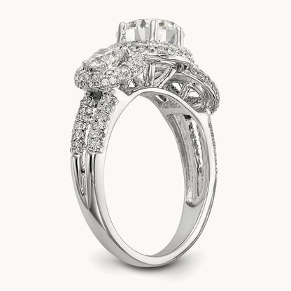 3-Stone Semi-Mount Engagement Ring, 0.75 ct tw