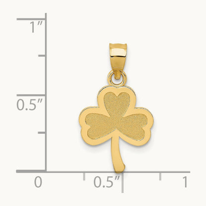 3 Leaf Clover Pendant, 14K
