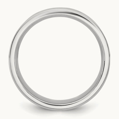 Standard Flat Comfort Fit Band, 6.5mm, 10K White Gold