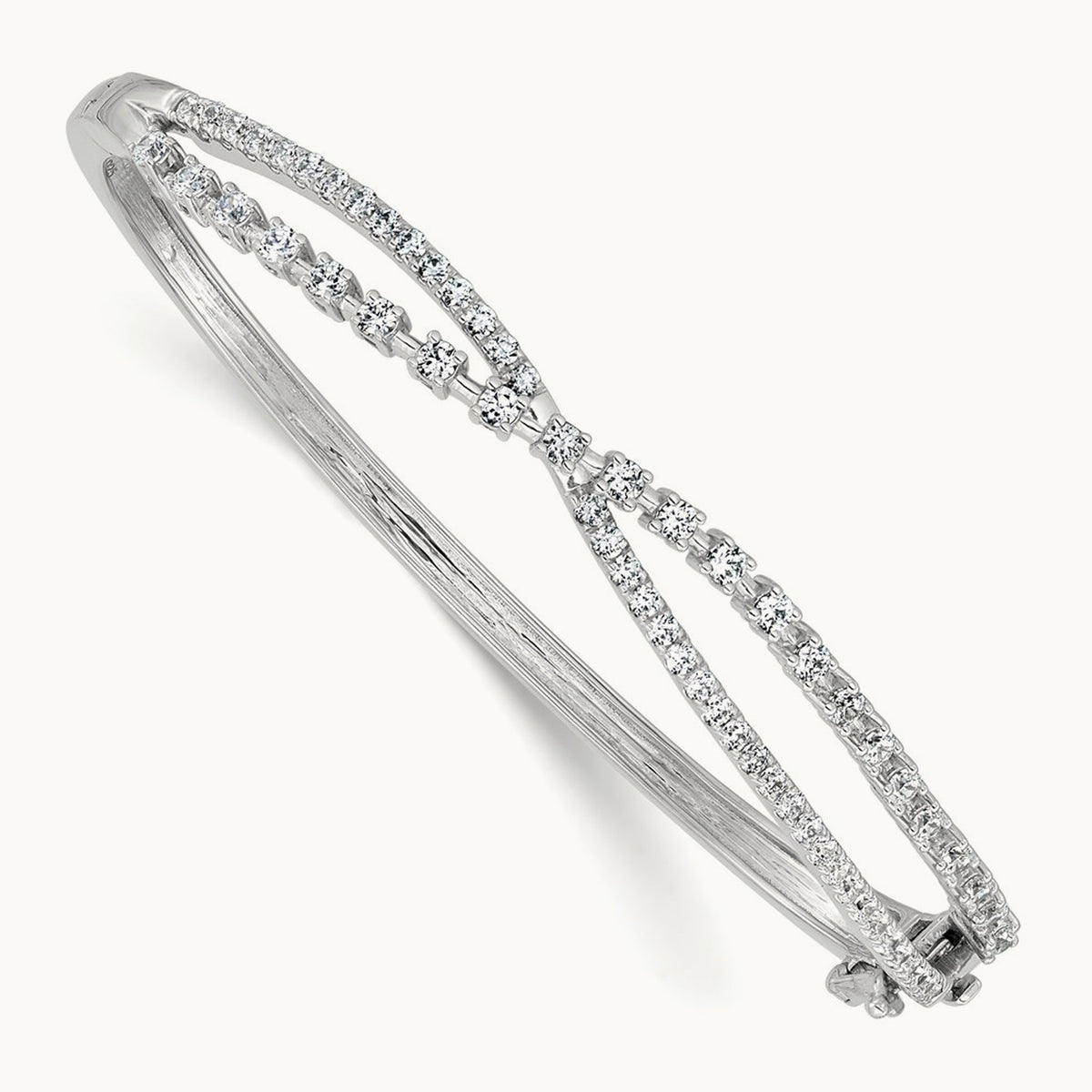 Bangle, 1.25 ct tw Lab-Grown Diamond — 14K White Gold