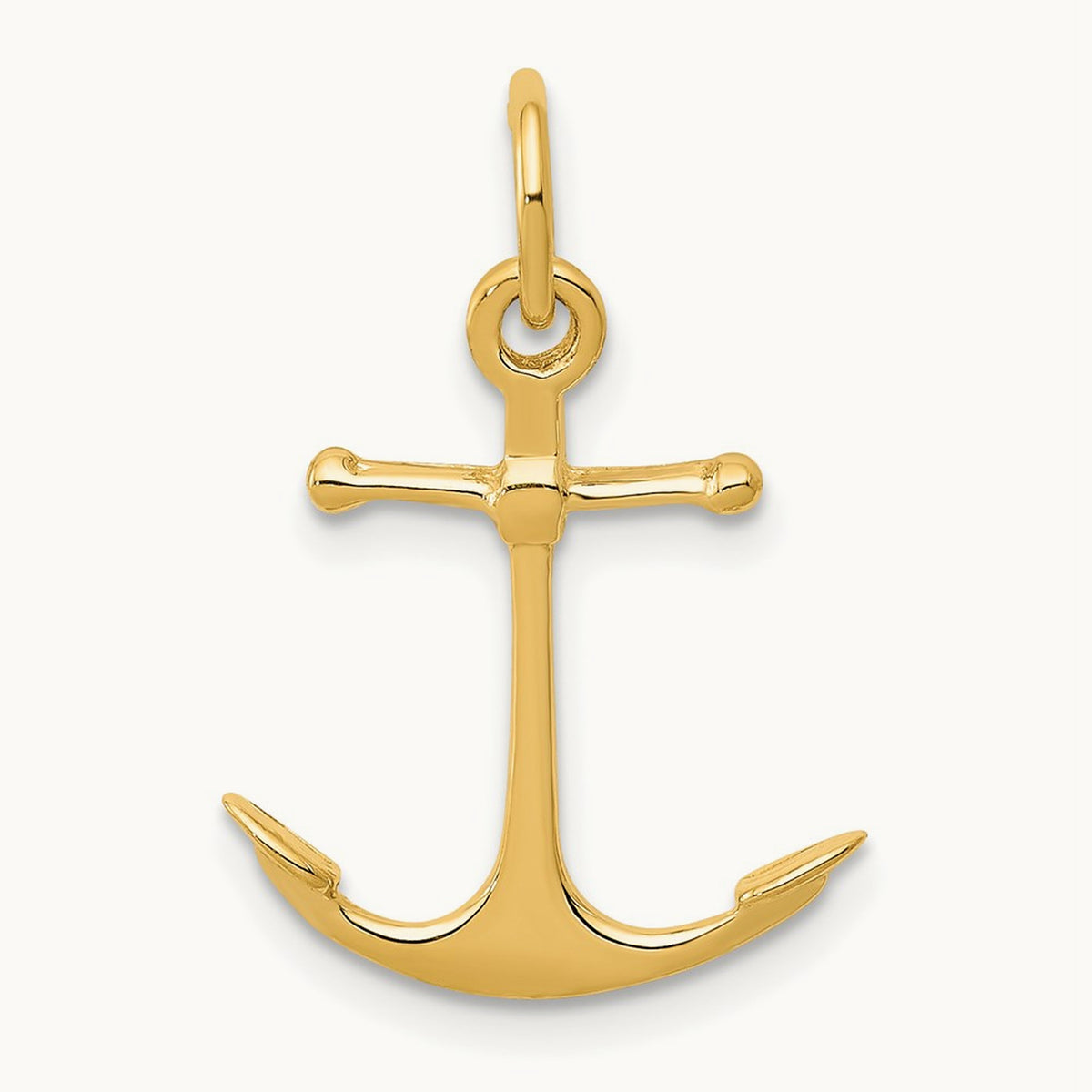3D Anchor Charm, 14K
