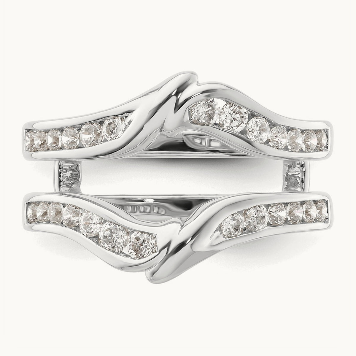 Diamond Guard, 14K Gold — 14K White Gold