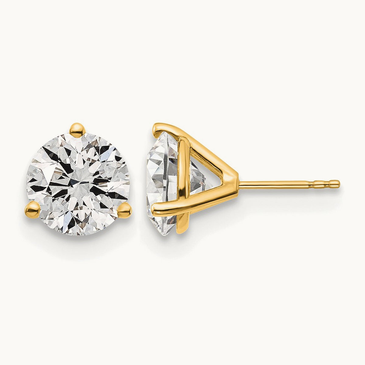 Round Stud Earrings, 0.10-6.00 ct tw Lab-Grown Diamond