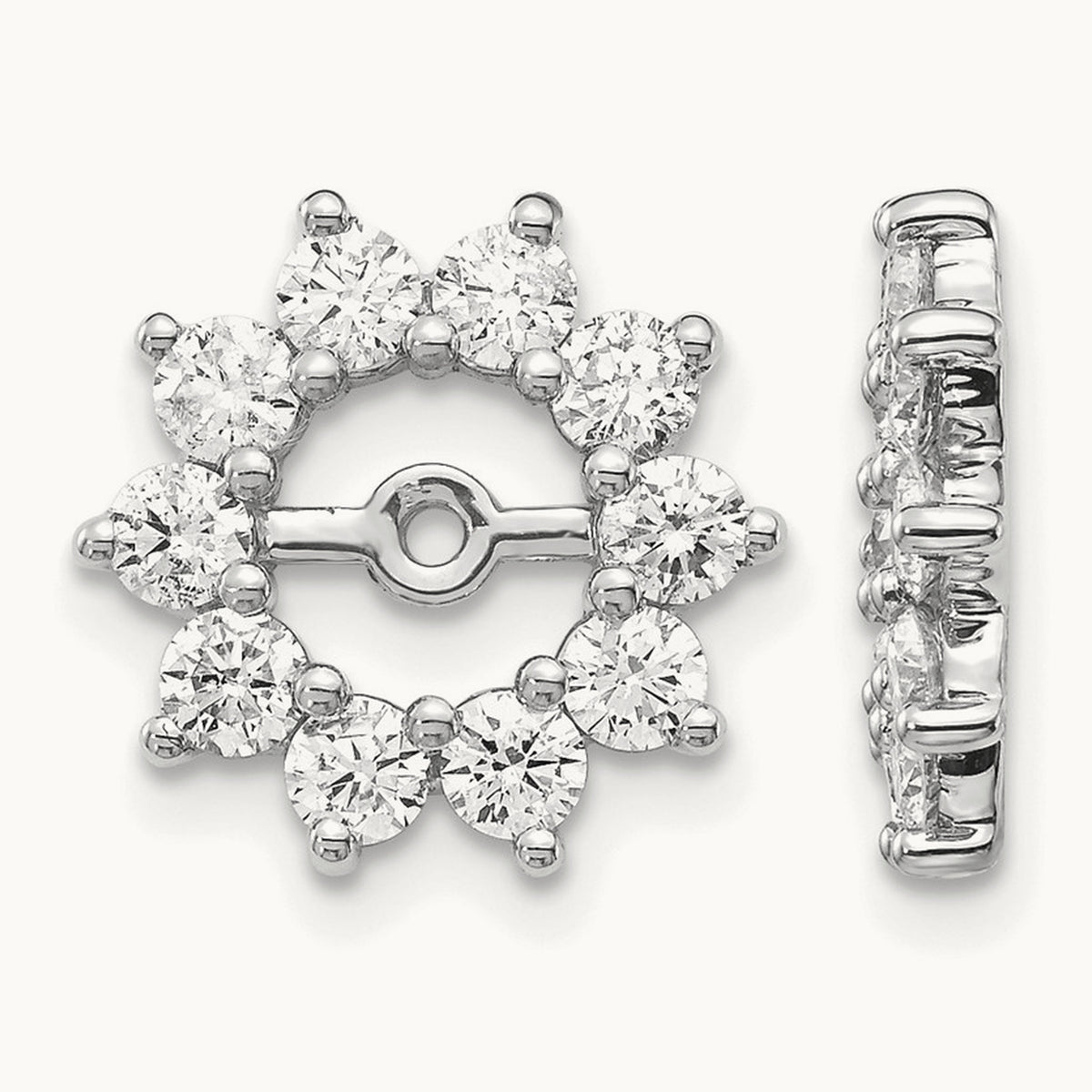 A Fancy Diamond Earring Jacket, 14K White Gold