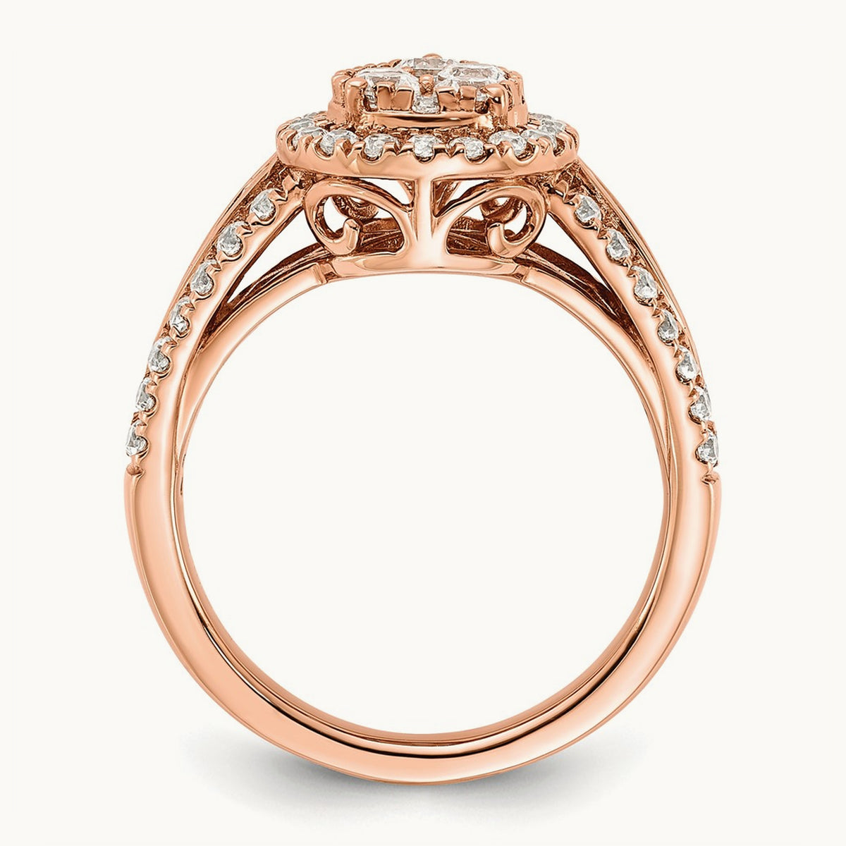 Cluster Engagement Ring, 1.25 ct tw Lab-Grown Diamond