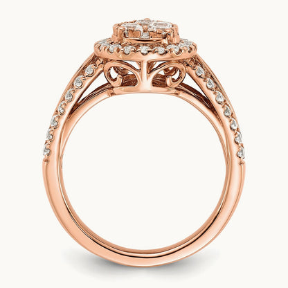 Cluster Engagement Ring, 1.25 ct tw Lab-Grown Diamond
